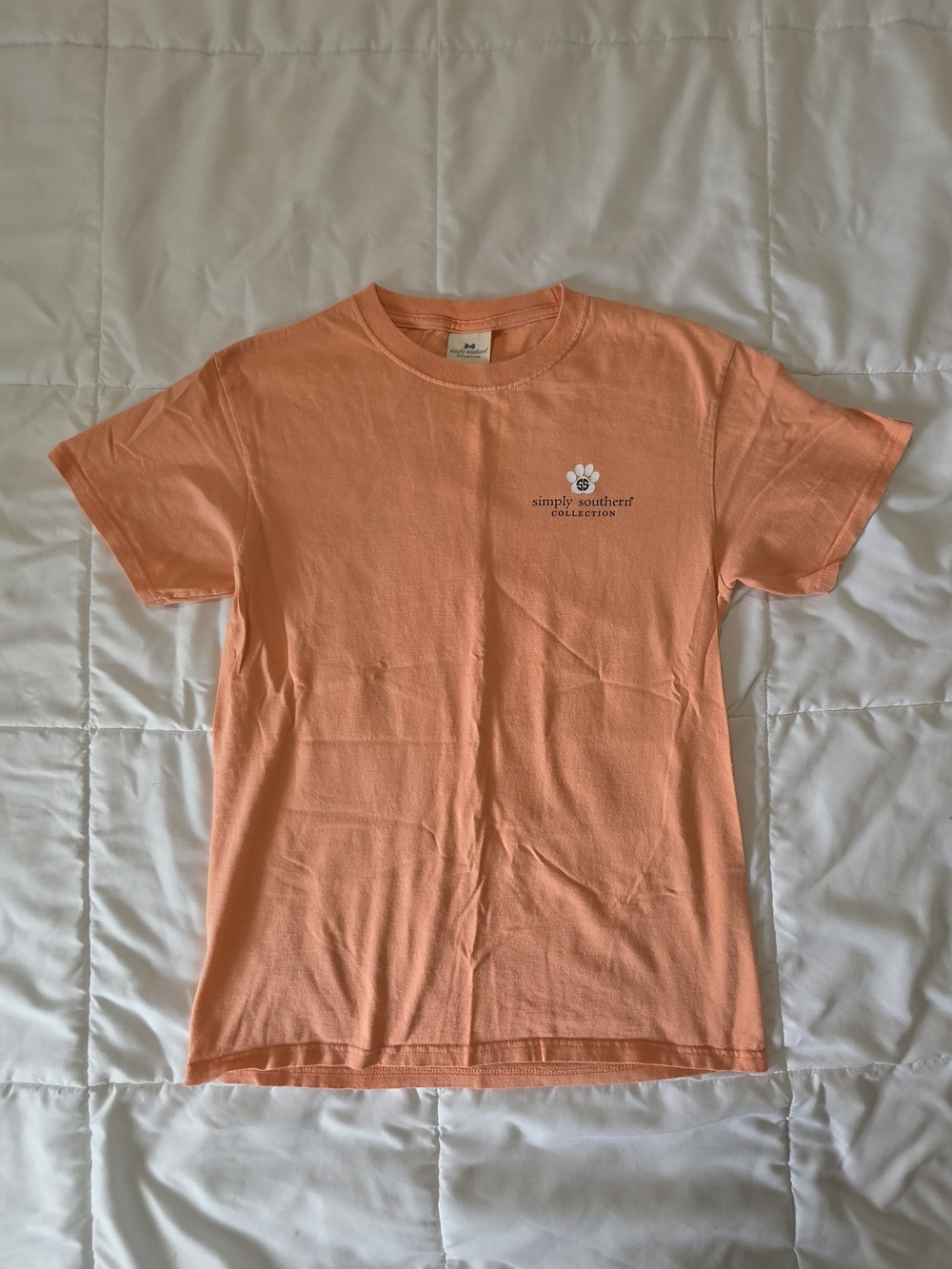 Simply Southern Peach Crewneck Short Sleeve Tee